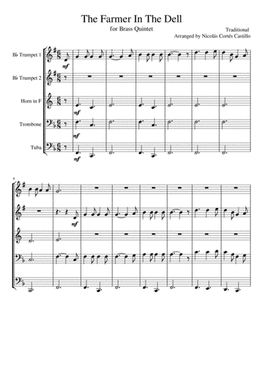 The Farmer In The Dell - Brass Quintet (arr. Nicolás Cortés Castillo)