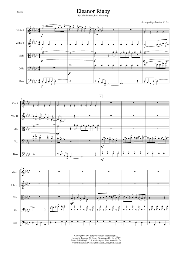 Eleanor Rigby (arr. Jonatas Paz)