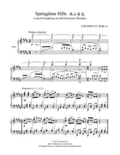 "Springtime Hills" Paraphrase (arr. Chi-Hsin Yi)