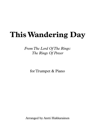 This Wandering Day (arr. Antti Hakkarainen)