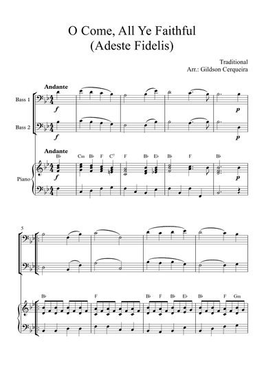 O Come, All Ye Faithful (Adeste Fidelis) (arr. Gildson Cerqueira)