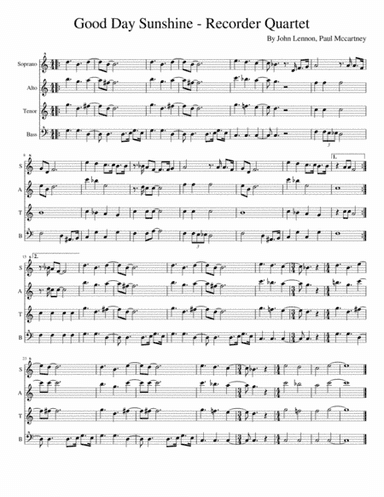Good Day Sunshine (arr. Andy Haslam)