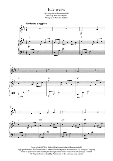 Edelweiss (arr. Kaiserin Rebecca)
