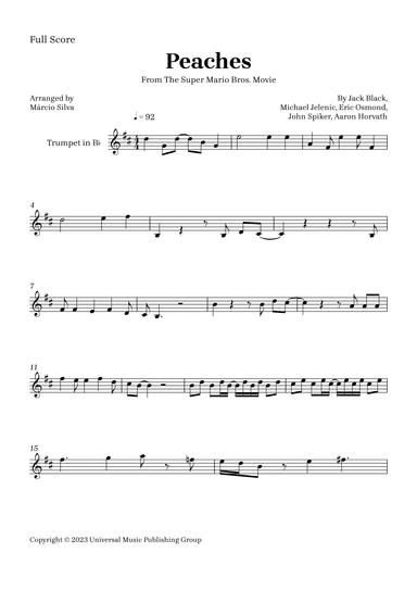 Peaches (arr. Márcio Silva)