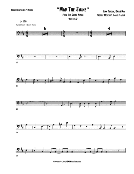 Mad The Swine (arr. P Welsh)
