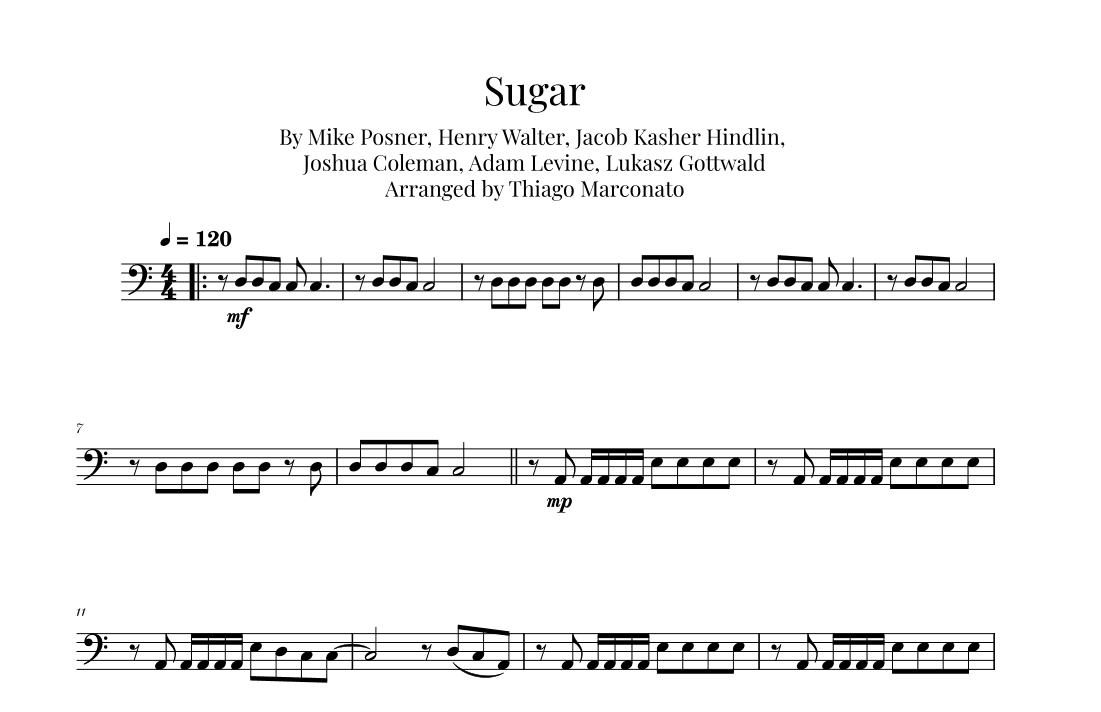 Sugar (arr. Thiago Marconato)