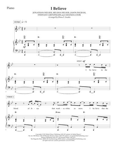I Believe (arr. Arr. by Eliseu F. Guedes)