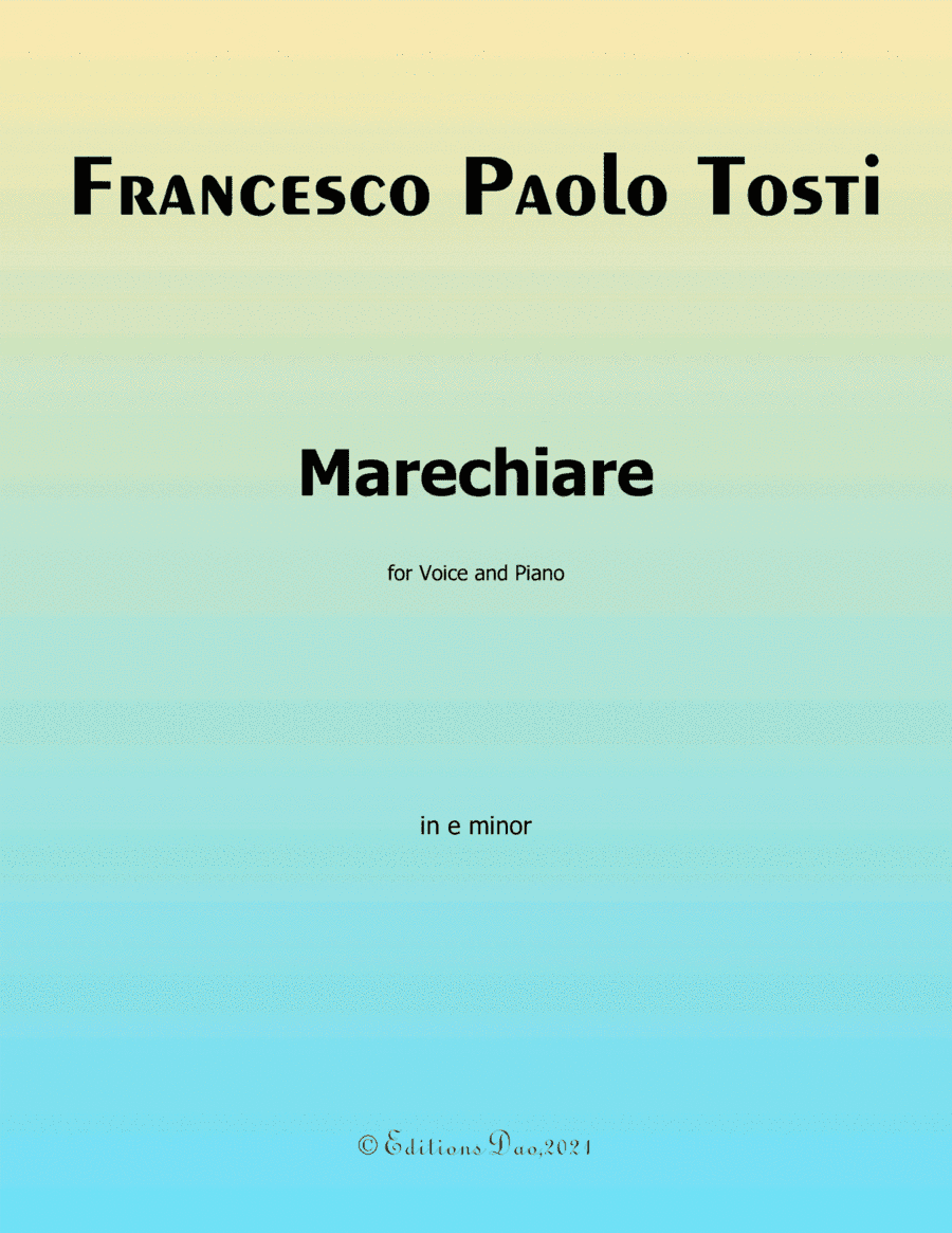 Marechiare,by Tosti,in e minor (arr. Editions Dao)