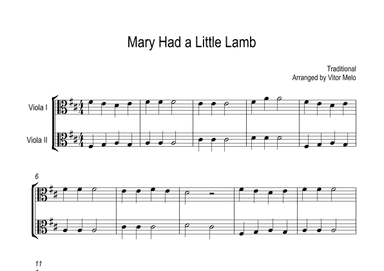 Mary Had a Little Lamb (arr. Vitor Melo)