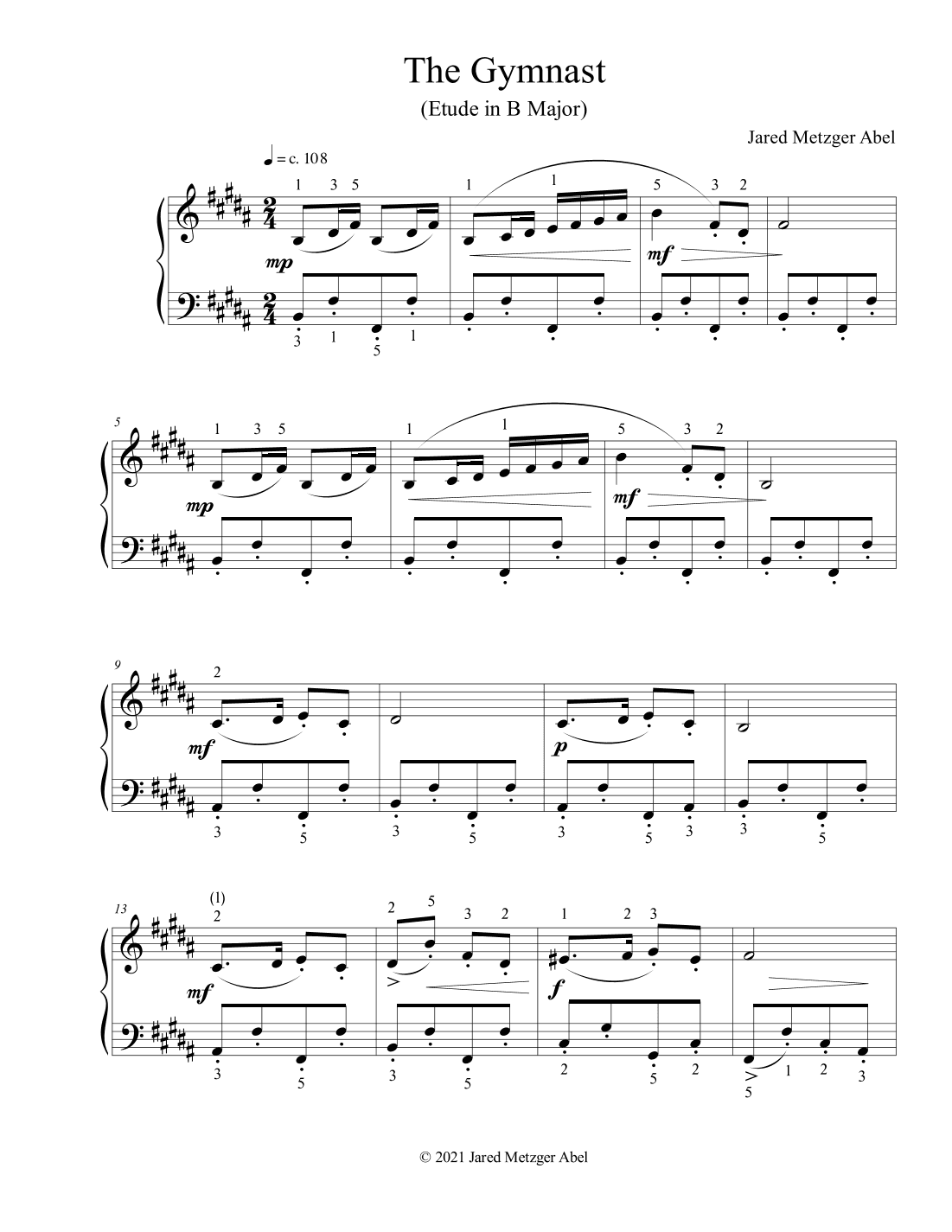 The Gymnast (Etude in B Major)
