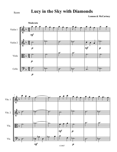 Lucy In The Sky With Diamonds (arr. Tom Strauch)