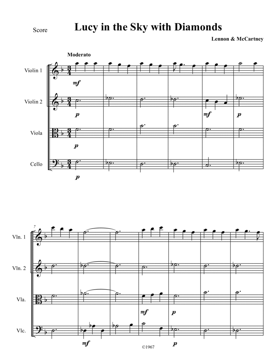 Lucy In The Sky With Diamonds (arr. Tom Strauch)