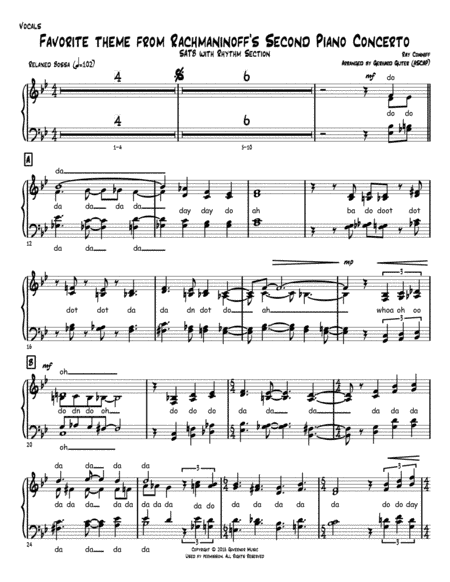 Favorite Theme From Rachmaninoff S Second Piano Concerto (arr. Gerhard Guter)