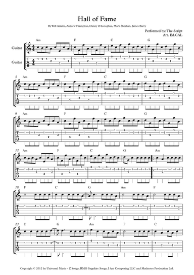 Hall Of Fame (arr. Arr. Ed.CAL)