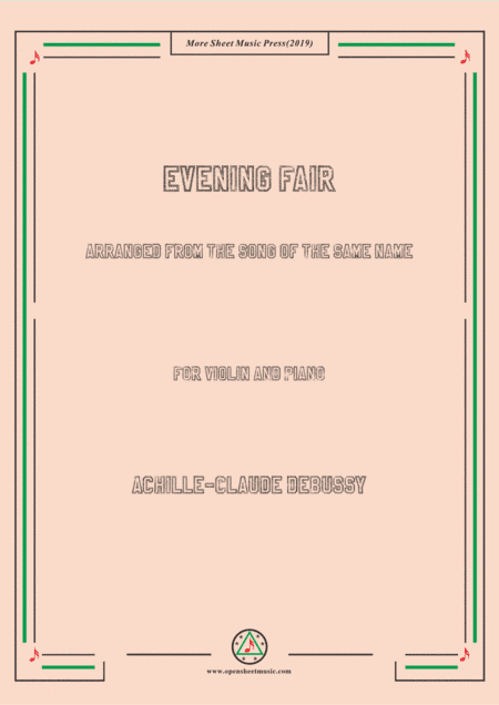 Debussy-Evening Fair, for Violin and Piano (arr. MSM)