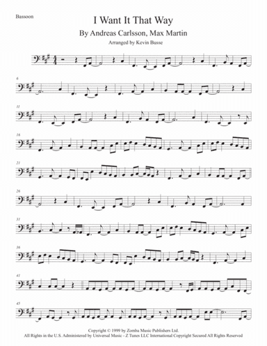 I Want It That Way (arr. Kevin Busse)