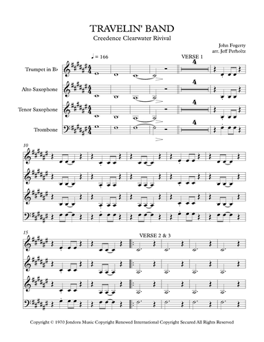 Travelin' Band (arr. Jeff Perholtz)