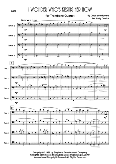I Wonder Who's Kissing Her Now (arr. Andy Derrick)