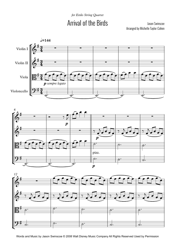 Arrival Of The Birds (arr. Michelle Taylor-Cohen)