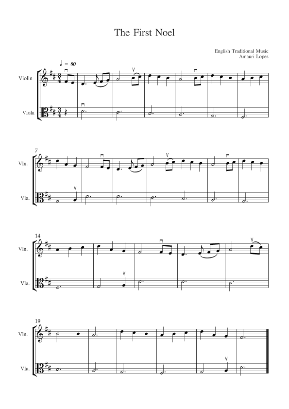 The First Noel (arr. Amauri Lopes)