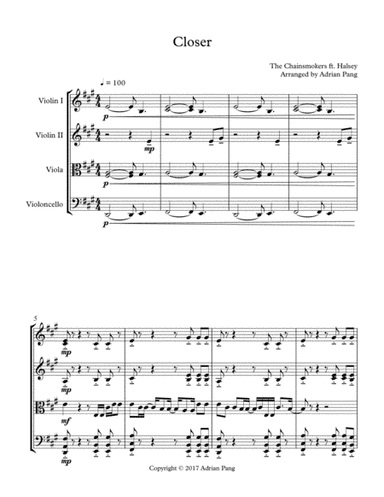Closer (arr. Adrian Pang)