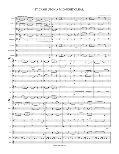 IT CAME UPON A MIDNIGHT CLEAR FOR STRING ORCHESTRA WITH PERCUSSION (arr. Garth Williams)