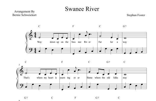 Swanee river (arr. Bernie Schweickart)