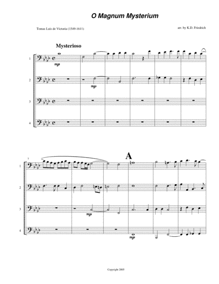 O Magnum Mysterium (arr. Kenneth D. Friedrich)