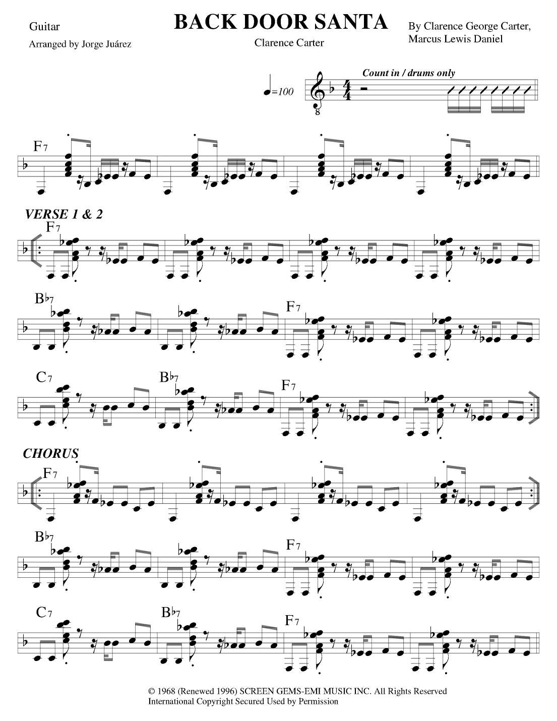 Back Door Santa (arr. Jorge Juárez)