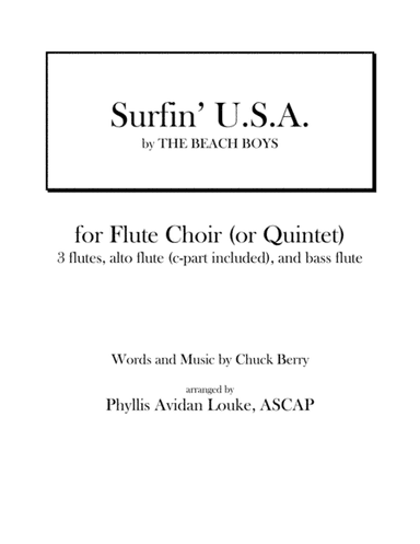 Surfin' U.S.A. (arr. Phyllis Avidan Louke, ASCAP)