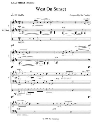 West On Sunset (Lead Sheet)