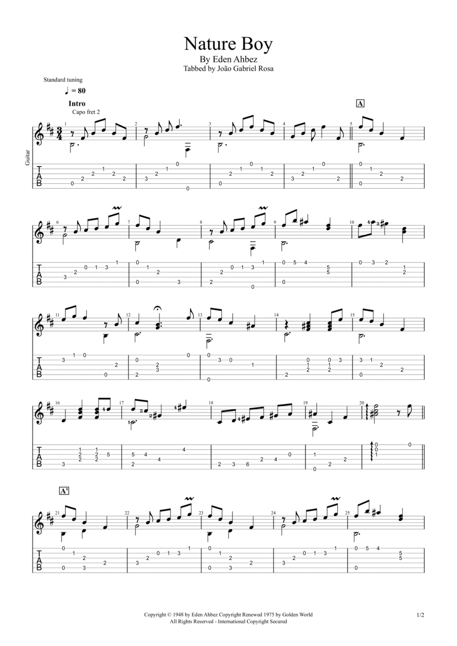 Nature Boy (arr. João Gabriel Rosa)