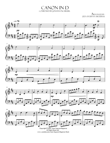 Canon in D (arr. Jeza Sygrynn Bigueras)