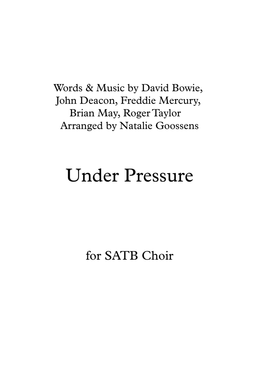 Under Pressure (arr. Natalie Goossens)