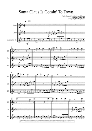 Santa Claus Is Comin' To Town (arr. Ellen Macpherson)
