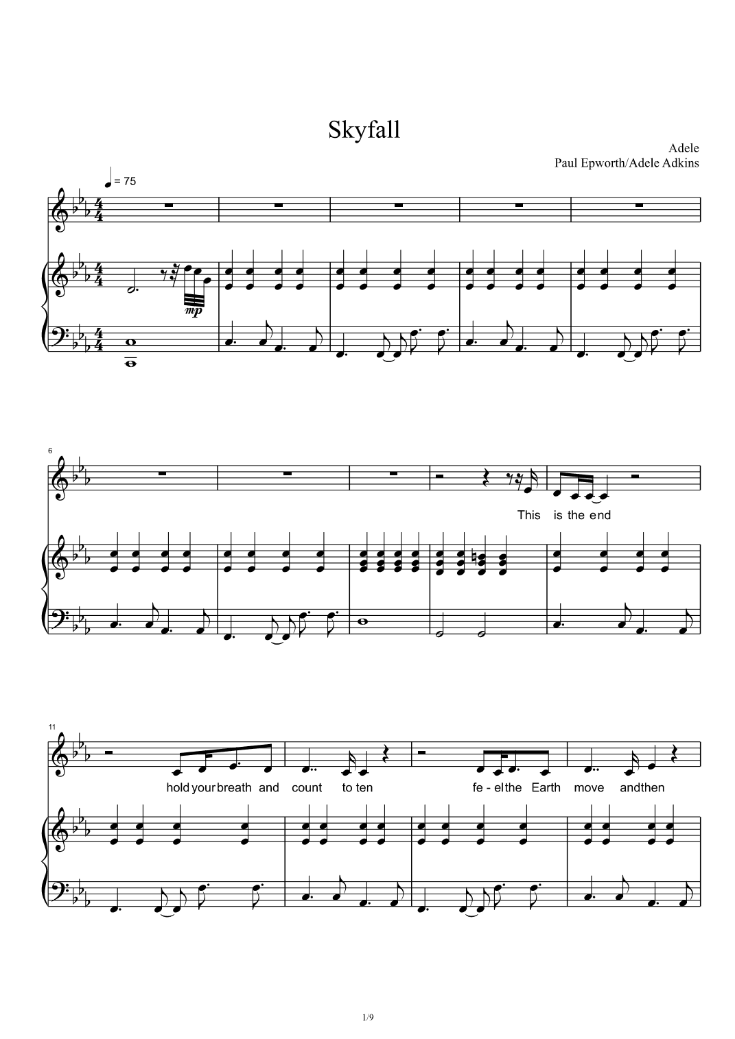 Skyfall (arr. Adele Adkins)