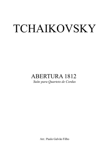 OVERTURE 1812 - TCHAIKOVSKY - STRING QUARTET