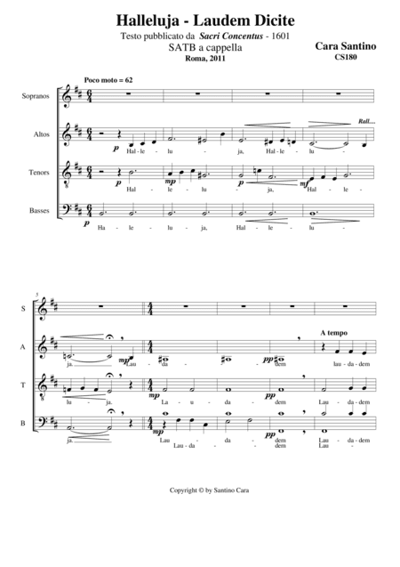 Laudadem Dicite - Choir SATB a cappella
