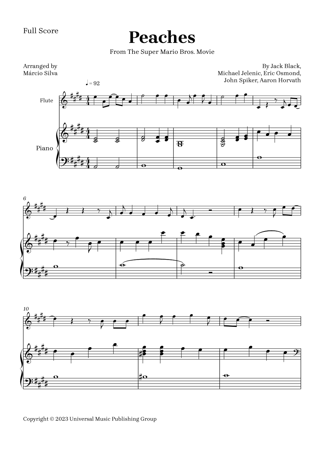 Peaches (arr. Márcio Silva)