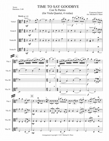 Time To Say Goodbye (arr. Michael O. Shaw)