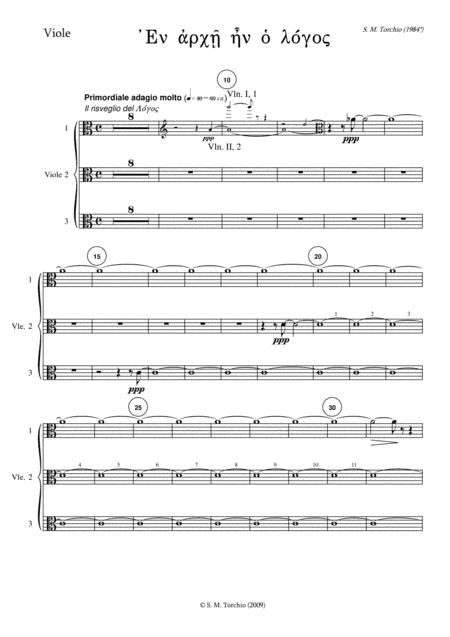 Stefano Maria Torchio: En Archè en o Logos - Viola part