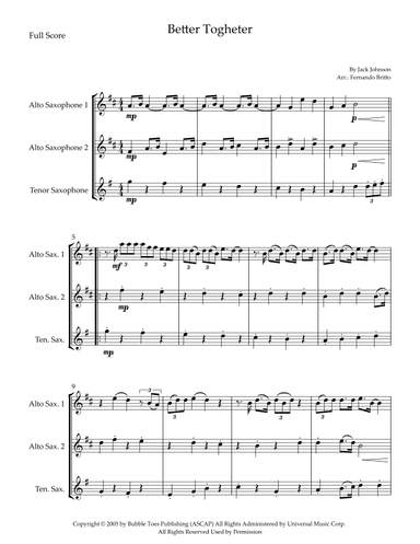 Better Together (arr. Fernando Britto)