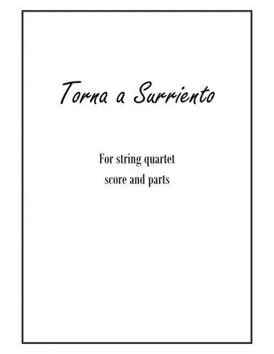 Torna A Surriento (arr. Sebastian Calise)