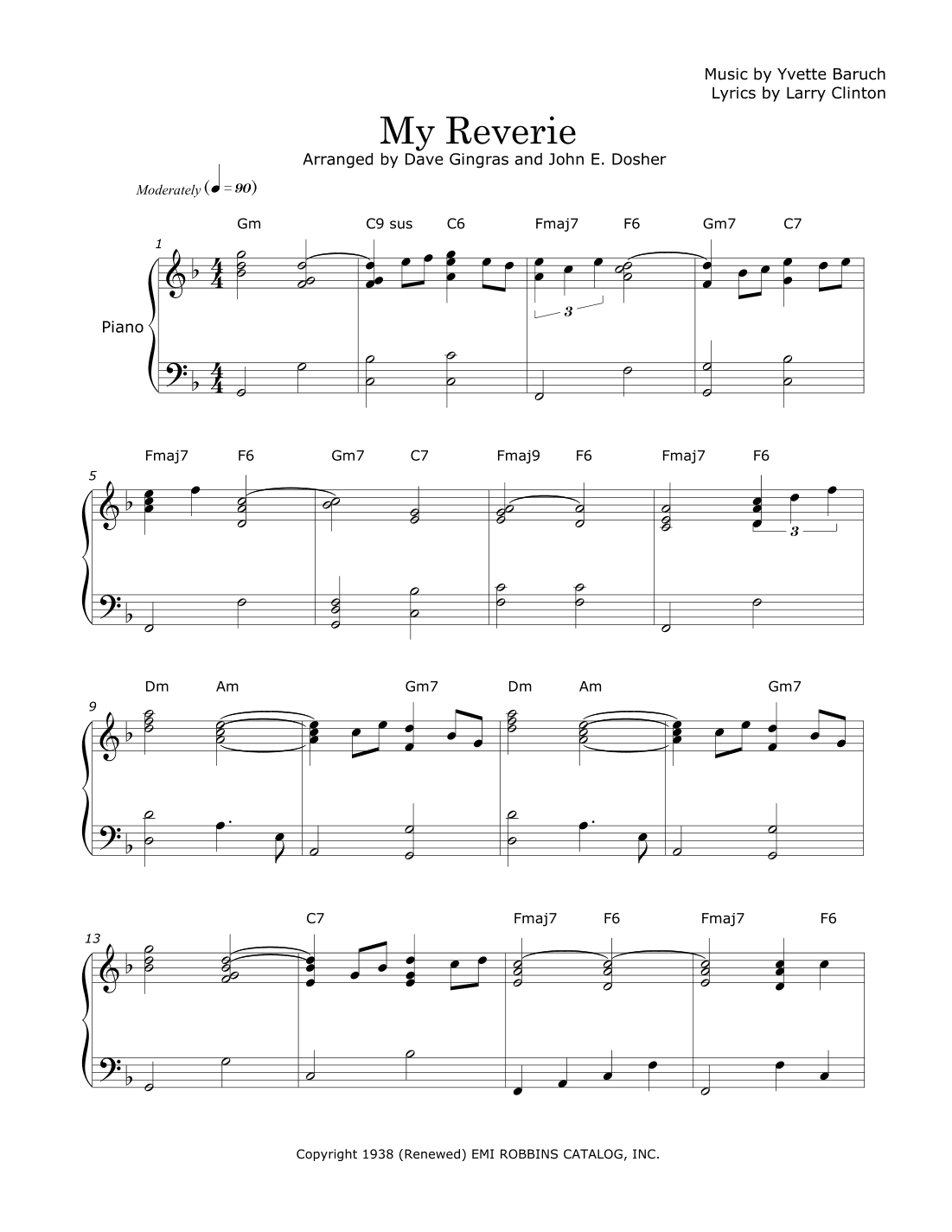 My Reverie (arr. Dave Gingras and John E. Dosher)