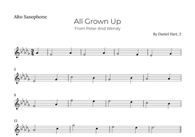 All Grown Up (arr. Alex Nunes Rodrigues)