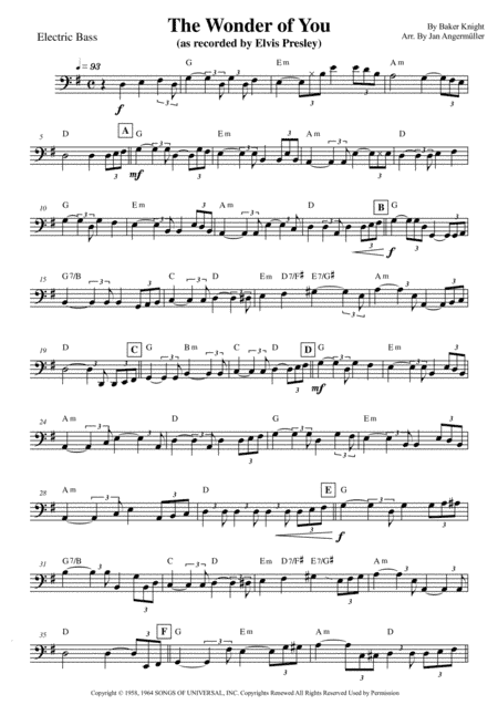 The Wonder Of You (arr. Jan Angermüller)