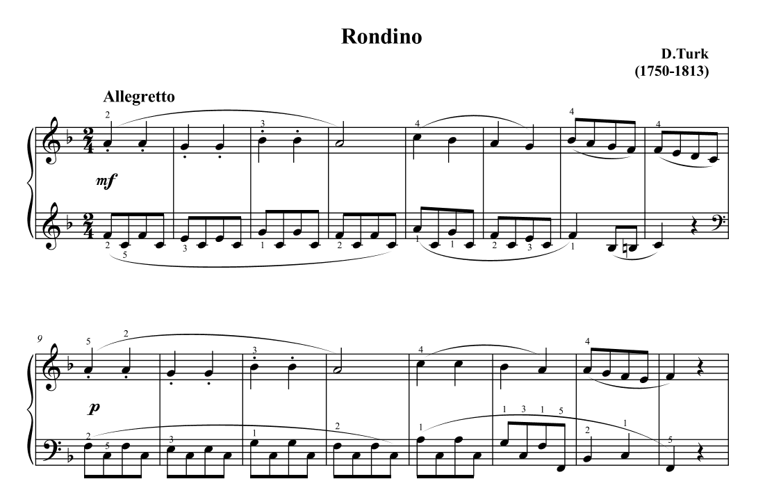 Turk Rondino in F Major (arr. Ben Choupak)