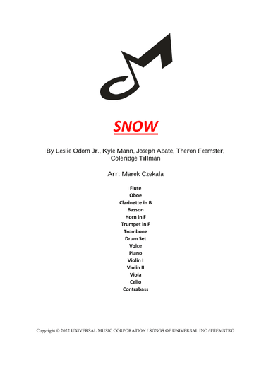 Snow (arr. Marek Czekala)