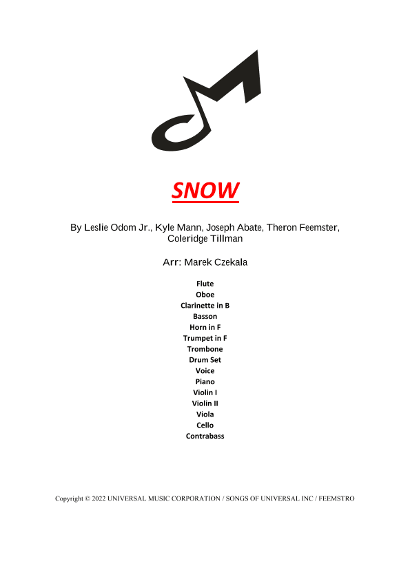 Snow (arr. Marek Czekala)