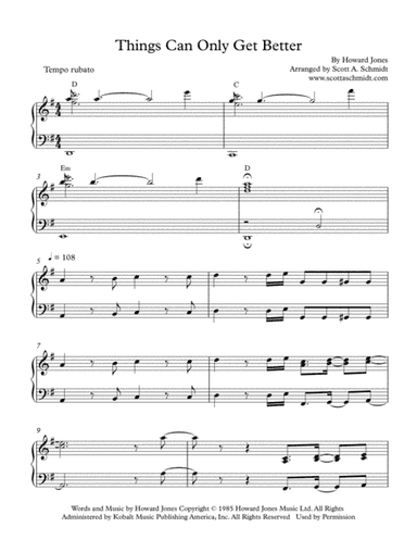 Things Can Only Get Better (arr. Scott A. Schmidt)